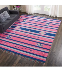 Nourison Home Baja BAJ01 Pink/Blue 8 ft. X 10 ft. Area Rug