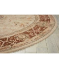 Nourison Home Heritage Hall Brown HE27 9ft. x Round Round Rug