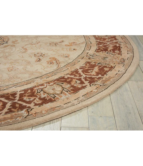 Nourison Home Heritage Hall Brown HE27 9ft. x Round Round Rug