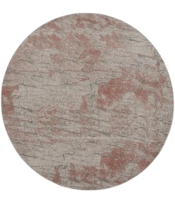 Nourison Home Rustic Textures RUS15 Light Grey Rust 5 ft. 3 in. Round Area Rug