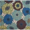 Nourison Home & Garden RS021 Light Blue 5 ft. Square Area Rug
