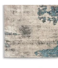 Kathy Ireland American Manor Area Rug AMR04 Ivory Blue 2'2" x 7'6"