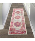 Nourison Passion Runner Area Rug PSN03-Ivory/Fuchsia