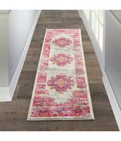 Nourison Home Passion PSN03 Ivory/Fuchsia 1 ft. 10 in. X 6 ft. Area Rug