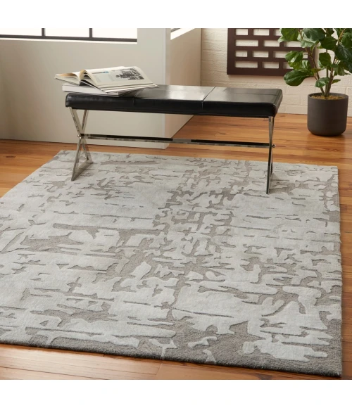 Nourison Symmetry Area Rug SMM03-Ivory/Taupe