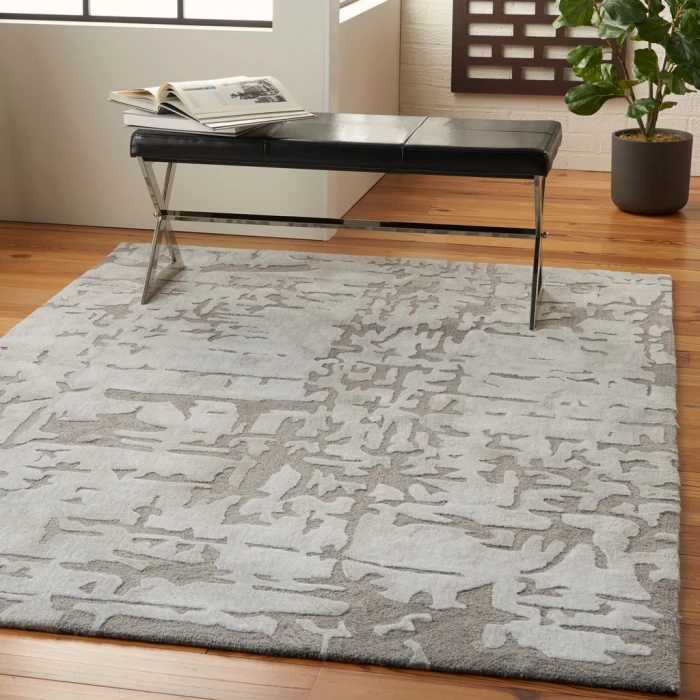 Nourison Symmetry Area Rug SMM03-Ivory/Taupe
