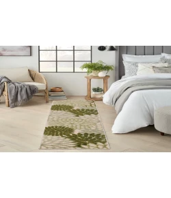 Nourison Home Aloha ALH05 Ivory Green 2 ft. 3 in. X 8 ft. Area Rug