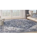 Nicole Curtis Machine Washable Series 1 Navy Ivory SR104 10 ft. X 14 ft. Rectangle Rug