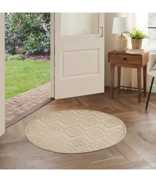 Nourison Home Versatile Cream NRV01 4 ft. Round Rug