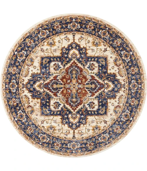 Nourison Home Lagos Red LAG01 5ft. x Round Round Rug