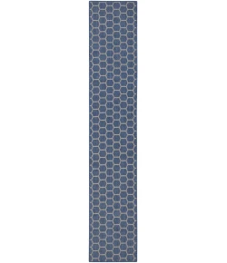 Nourison Home Twist Reversible TWS01 Blue 2 ft. 2 in. X 12 ft. Area Rug