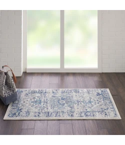 Nourison Home Tranquil TRA06 Ivory/Light Blue 2 ft. X 4 ft. Area Rug