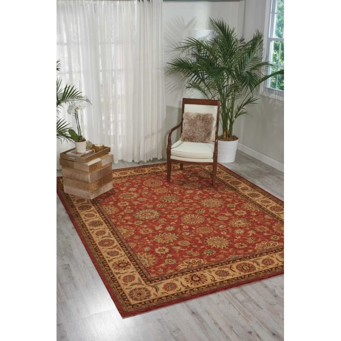 Nourison Living Treasures Round Area Rug LI05-Rust