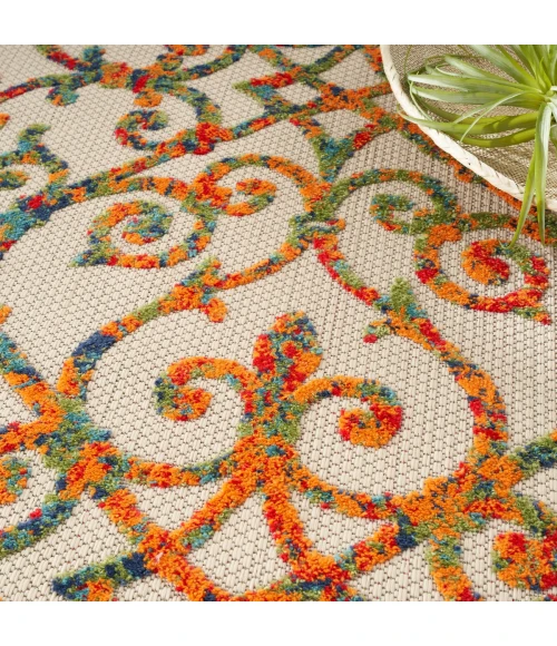 Nourison Aloha Area Rug ALH21 Multicolor 9' x 12'