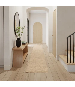 Nourison Home Natural Jute NJT01 Bleached 2 ft. 3 in. X 8 ft. Area Rug