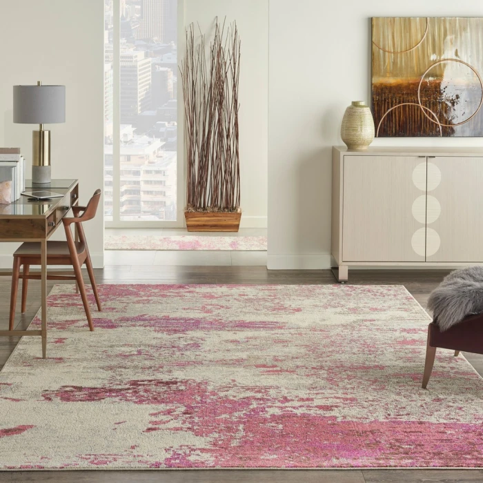 Nourison Celestial Area Rug CES02-Ivory/Pink