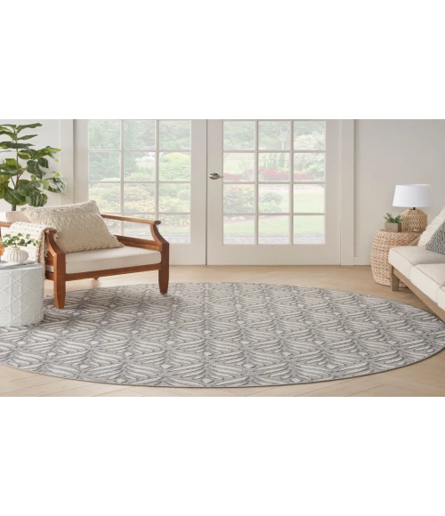 Nourison Aloha Grey ALH35 7’10” Round Rug