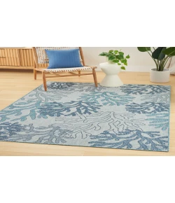 Nourison Home Garden Oasis GOA05 Blue 6 ft. X 9 ft. Area Rug