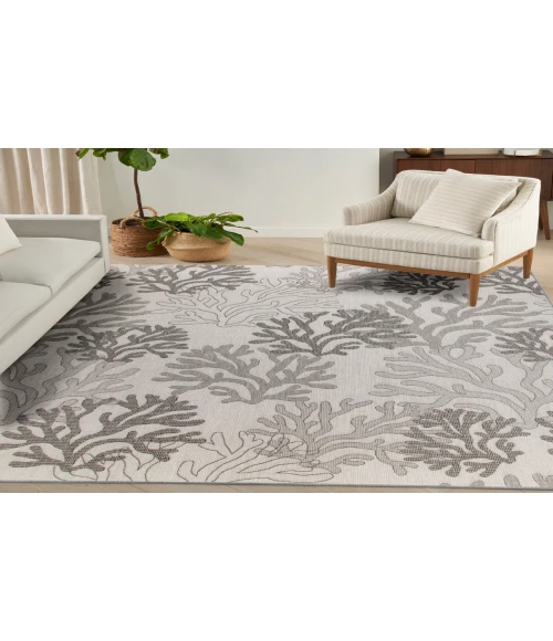 Nourison Garden Oasis Grey GOA05 9 ft. X 12 ft. Rectangle Rug