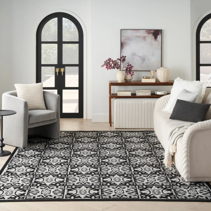 Nourison Aloha Area Rug ALH34 Black White