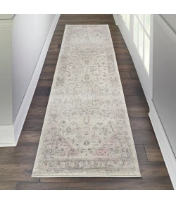 Nourison Home Tranquil TRA06 Ivory Pink 2 ft. 3 in. X 7 ft. 3 in. Area Rug