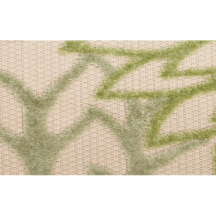 Nourison Aloha Ivory Green ALH05 5 ft. 3 in. Round Rug