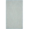Nourison Home Courtyard COU01 Ivory Aqua 3 ft. X 5 ft. Area Rug