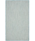 Nourison Courtyard Area Rug COU01 Ivory Aqua 3' x 5'