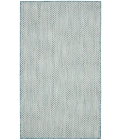 Nourison Home Courtyard COU01 Ivory Aqua 3 ft. X 5 ft. Area Rug