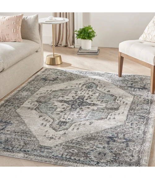 Kathy Ireland American Manor Area Rug AMR02 Grey 3'11" x 5'11"