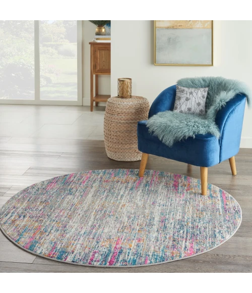 Nourison Passion Round Area Rug PSN09-Ivory/Multi