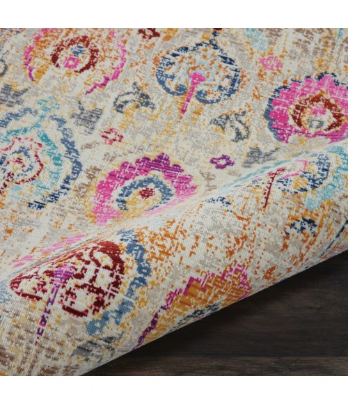 Nourison Vintage Kashan Runner Area Rug VKA04-Ivory/Multicolor