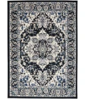 Nourison Passion Area Rug PSN33 Black Ivory 5'3" x 7'3"