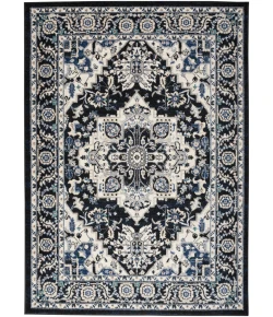 Nourison Home Passion PSN33 Black Ivory 5 ft. 3 in. X 7 ft. 3 in. Area Rug