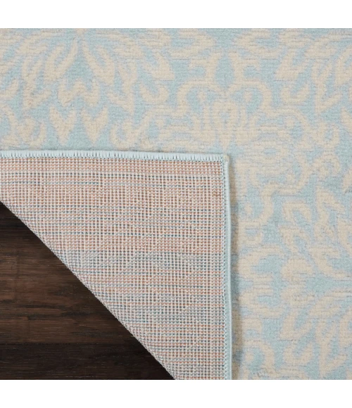 Nourison Jubilant Runner Area Rug JUB06-Ivory/Light Blue