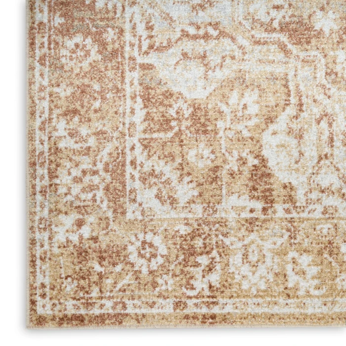Nourison Astra Machine Washable Rust ASW12 4 ft. X 6 ft. Rect. Rug