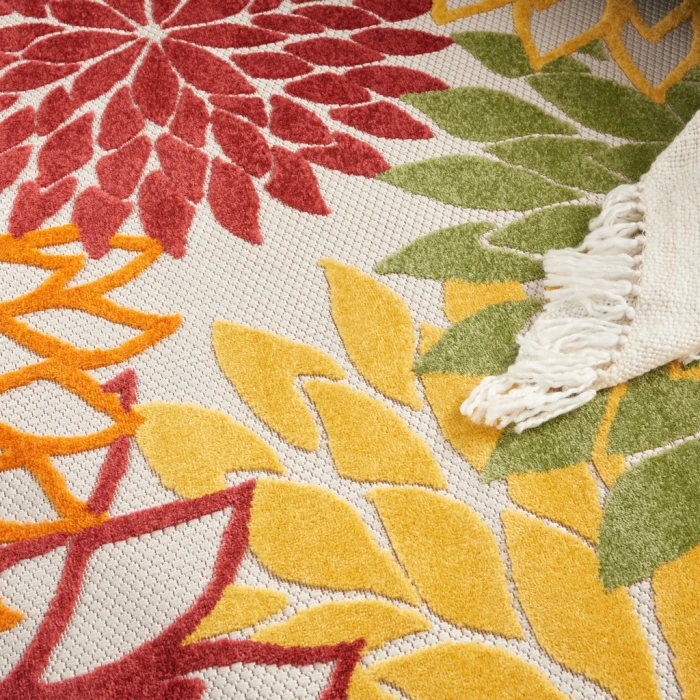 Nourison Aloha Area Rug ALH05-Red Multi Colored