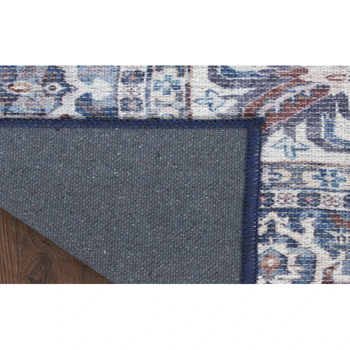 Nicole Curtis Machine Washable Series 1 Navy Ivory SR104 10 ft. X 14 ft. Rectangle Rug