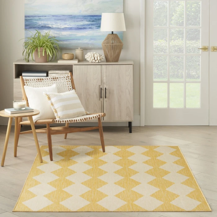 Nourison Positano Yellow POS04 4ft. x 6ft. Rect. Rug