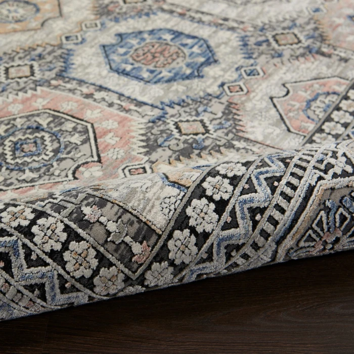 Nourison Starry Nights Area Rug STN09 Grey/Navy 9'10" x 12'6"