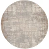 Calvin Klein CK950 Rush CK950 Ivory Taupe 6 ft. Round Area Rug