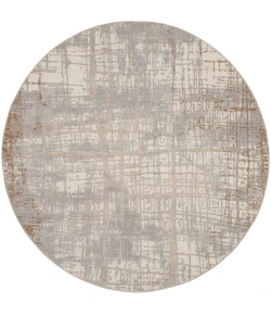 Calvin Klein CK950 Rush CK950 Ivory Taupe 6 ft. Round Area Rug