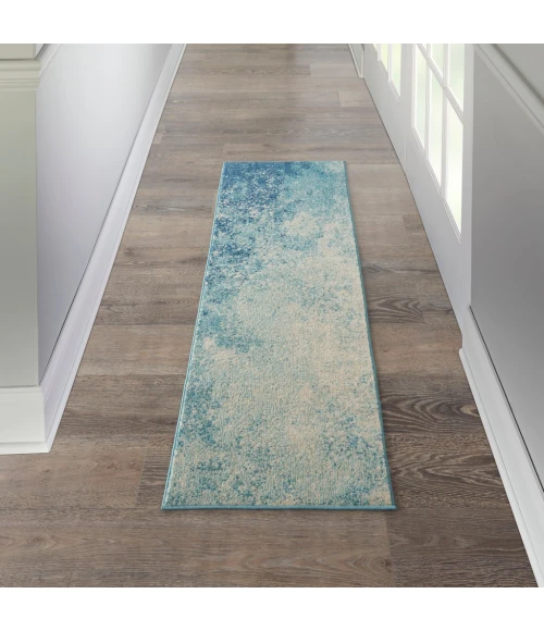 Nourison Passion Runner Area Rug PSN10-Navy/Light Blue