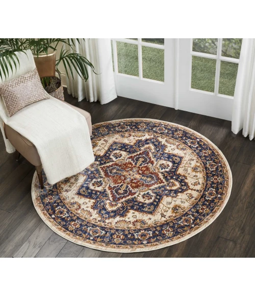 Nourison Home Lagos Red LAG01 5ft. x Round Round Rug