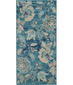 Nourison Home Tranquil TRA02 Turquoise 2 ft. X 4 ft. Area Rug