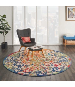 Nourison Home Aloha ALH21 Multicolor 7 ft. 10 in. Round Area Rug