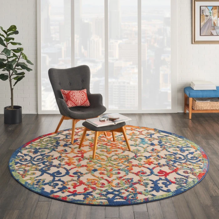 Nourison Aloha Round Area Rug ALH21-Multicolor