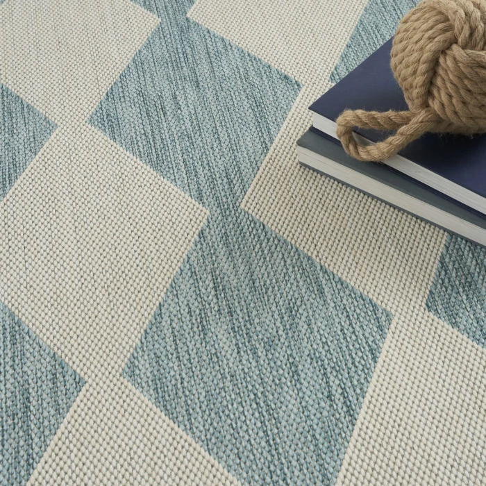 Nourison Positano Aqua POS04 4ft. Round Rug
