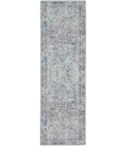 Nourison Home New Concept Washables SR104 Light Grey Blue 2 ft. X 6 ft. Area Rug