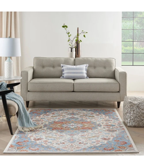 Nourison Elation Area Rug ETN09-Ivory Blue
